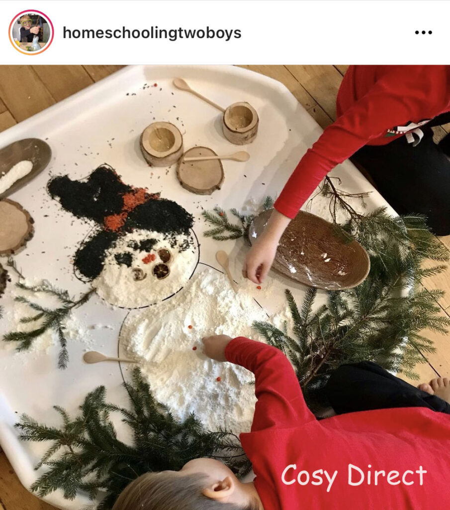 Cosy Christmas Tray Play Ideas